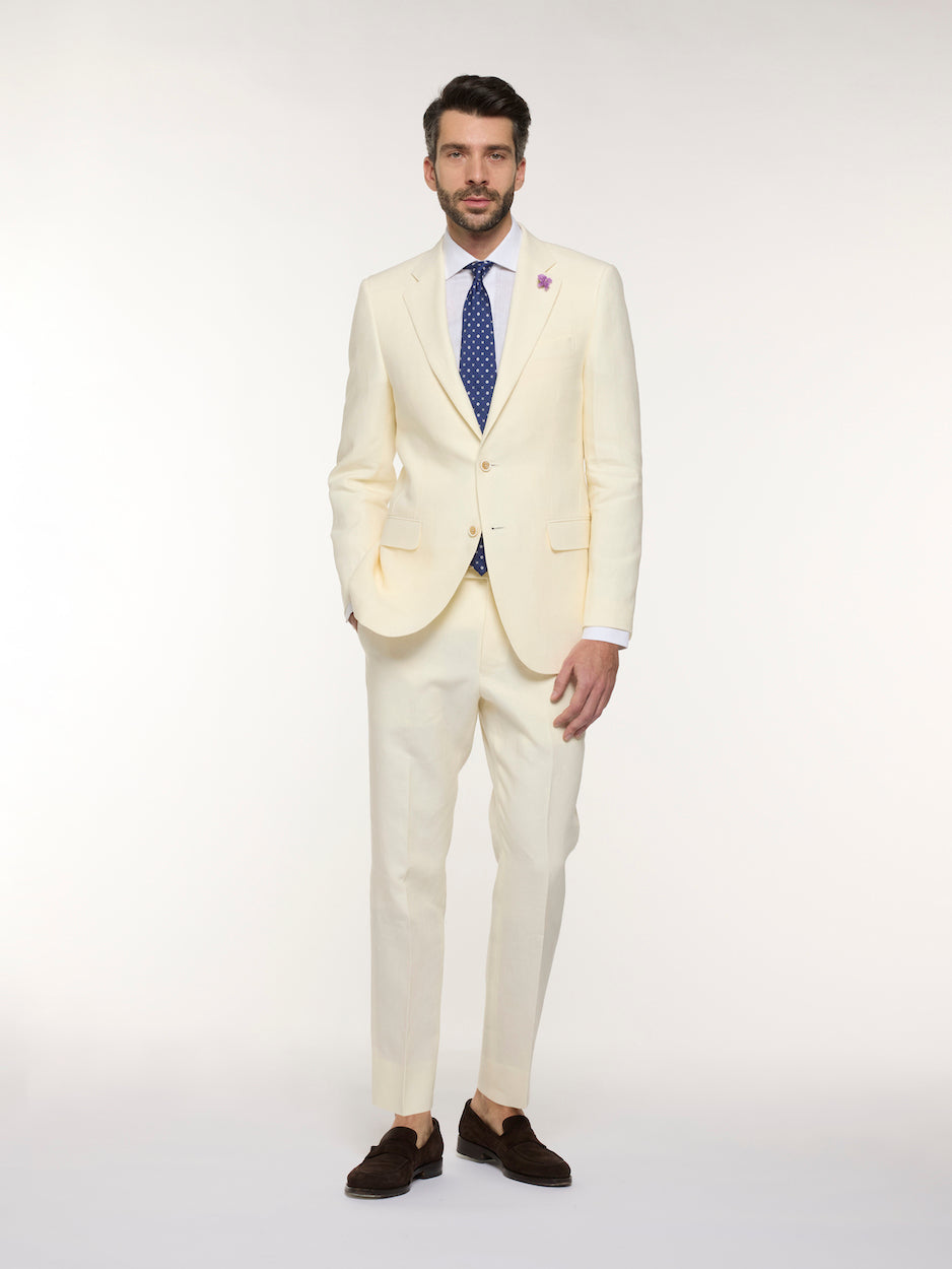 White Linen Macbeth Suit