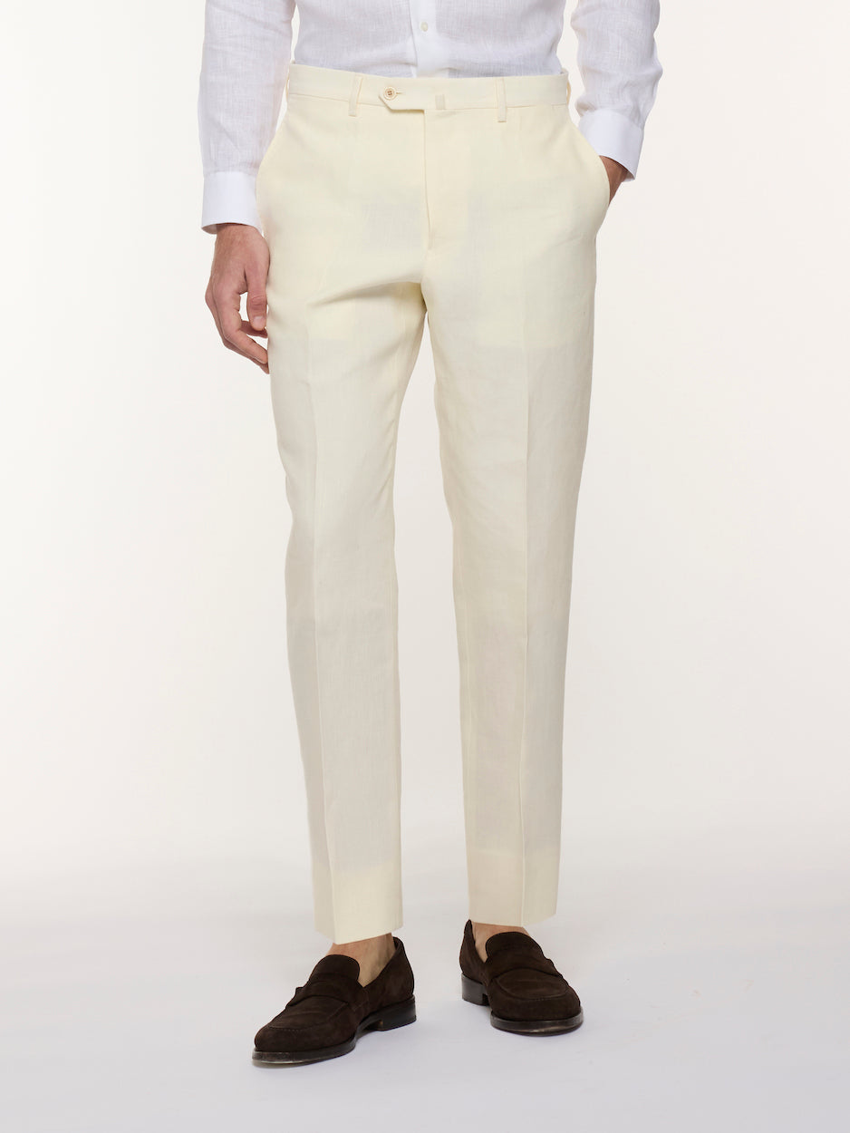 White Linen Macbeth Suit