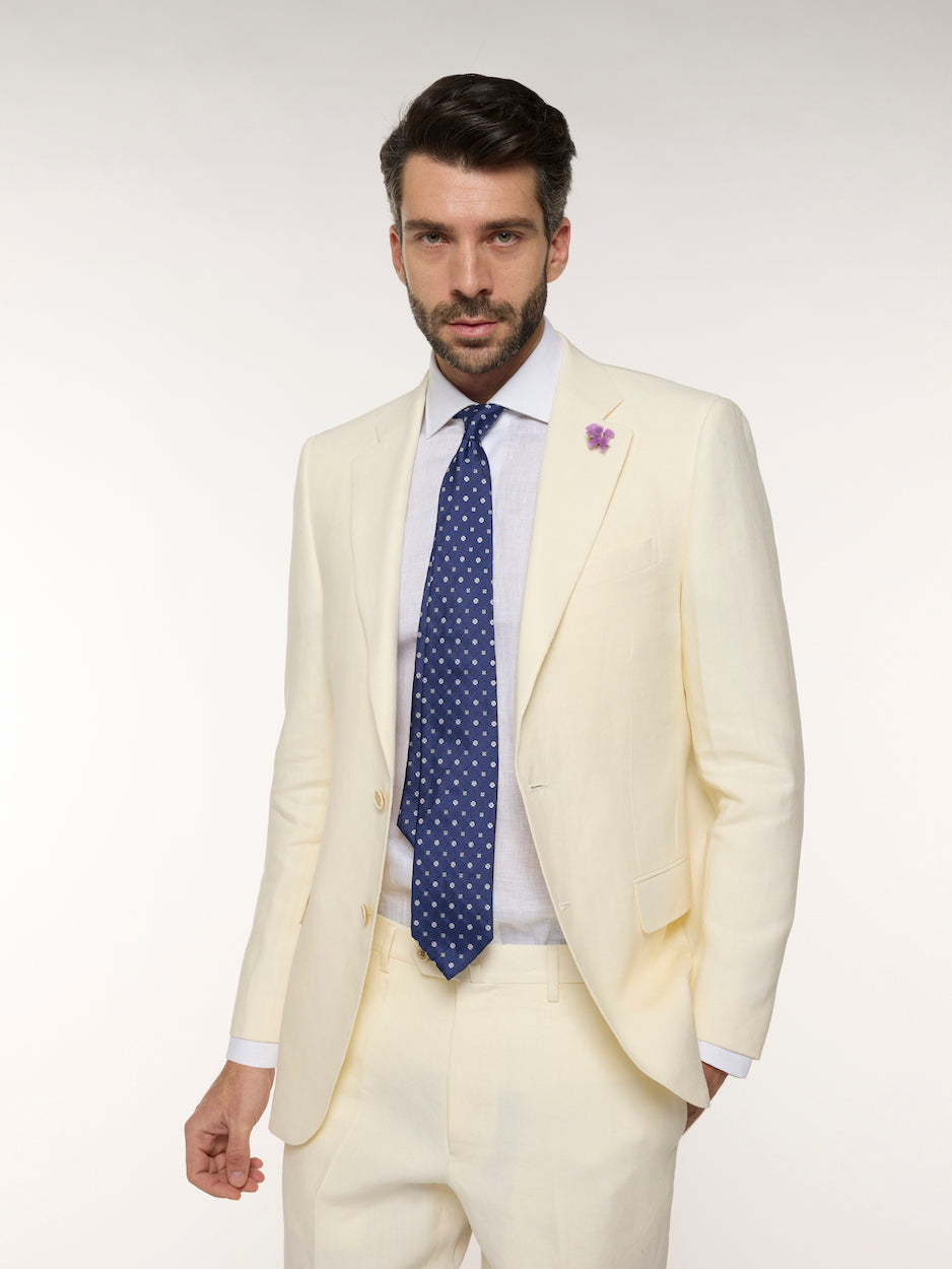 White Linen Macbeth Suit