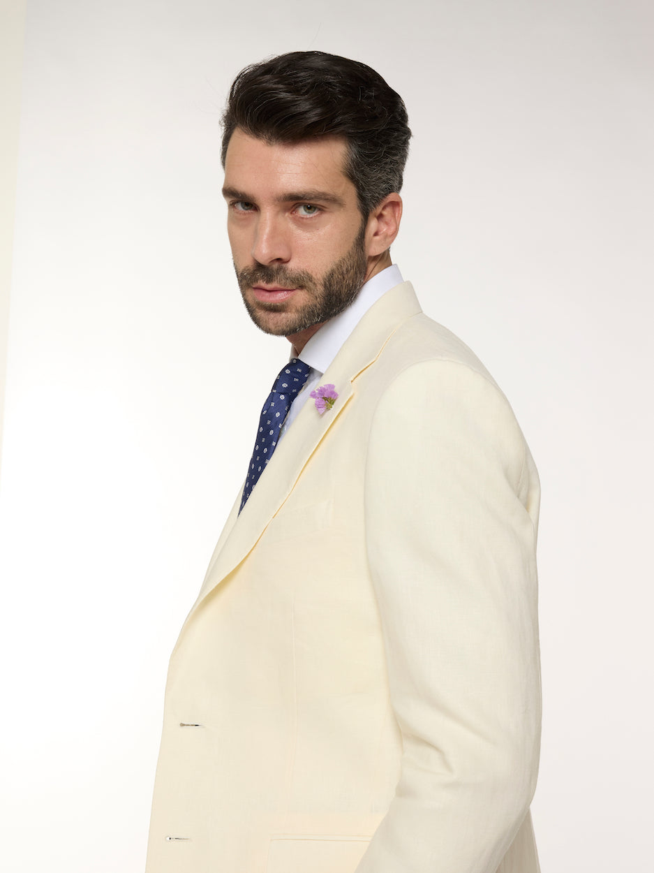 White Linen Macbeth Suit