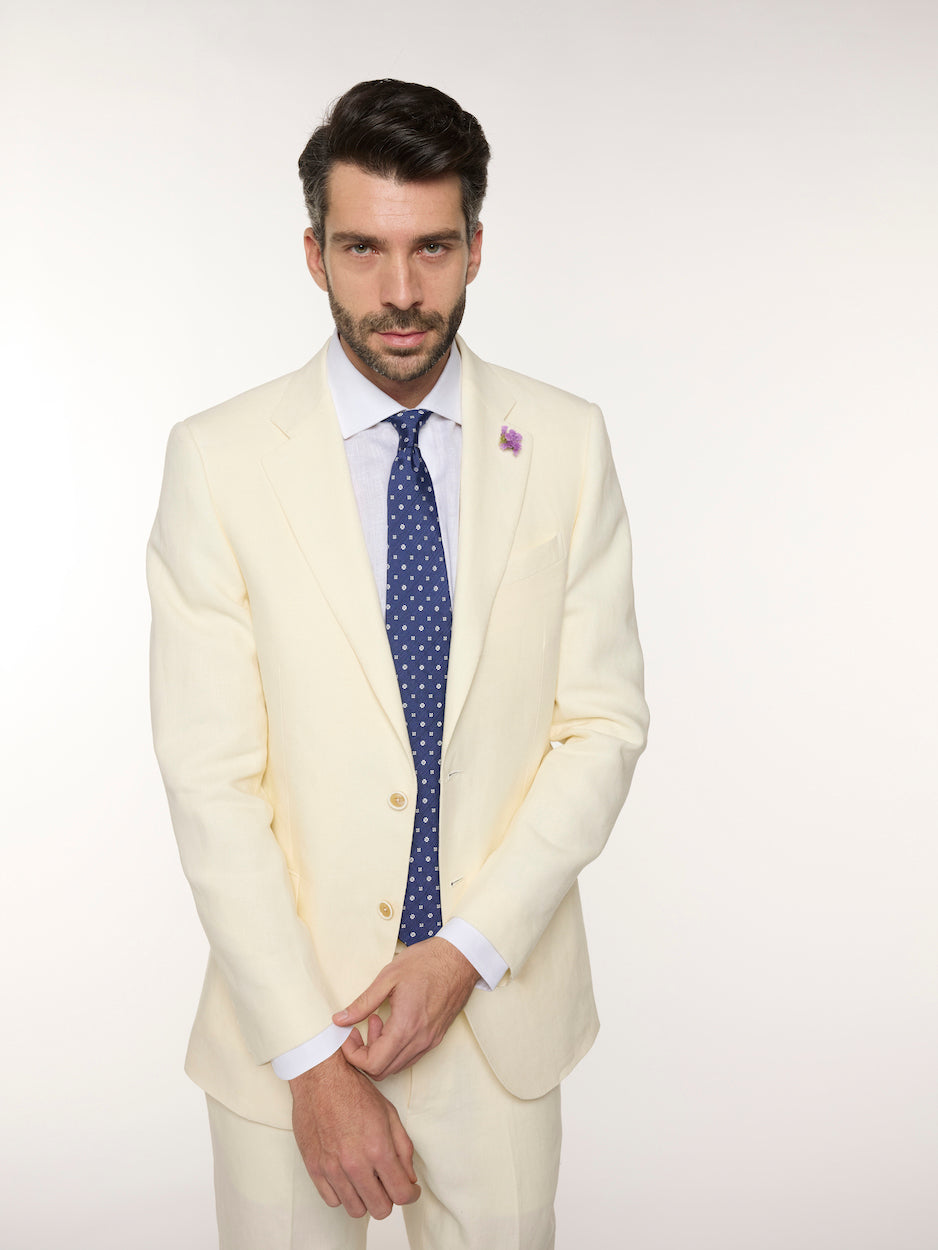 White Linen Macbeth Suit