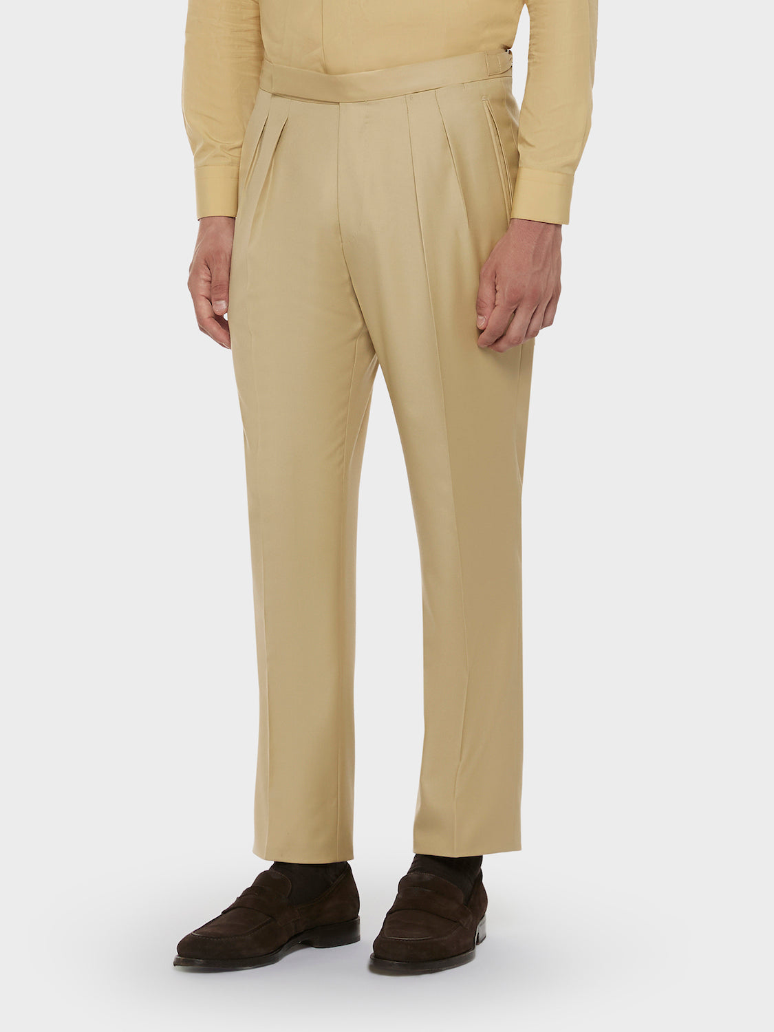 Caruso Menswear Abbigliamento Uomo Abiti Abito macbeth in lana giallo senape look 4