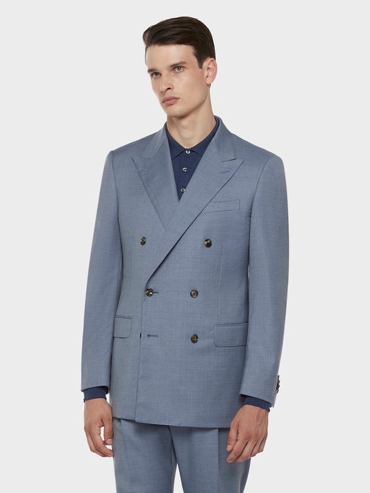 Caruso Menswear Abbigliamento Uomo Giacche Giacca macbeth in lana zeelander bluette look 3