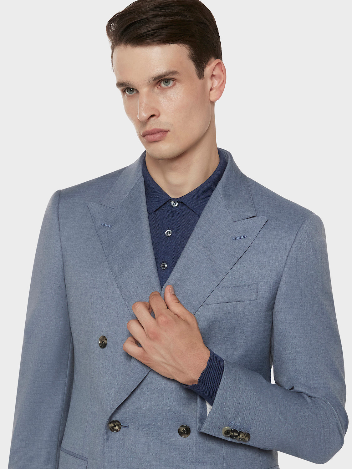 Caruso Menswear Abbigliamento Uomo Giacche Giacca macbeth in lana zeelander bluette look 5