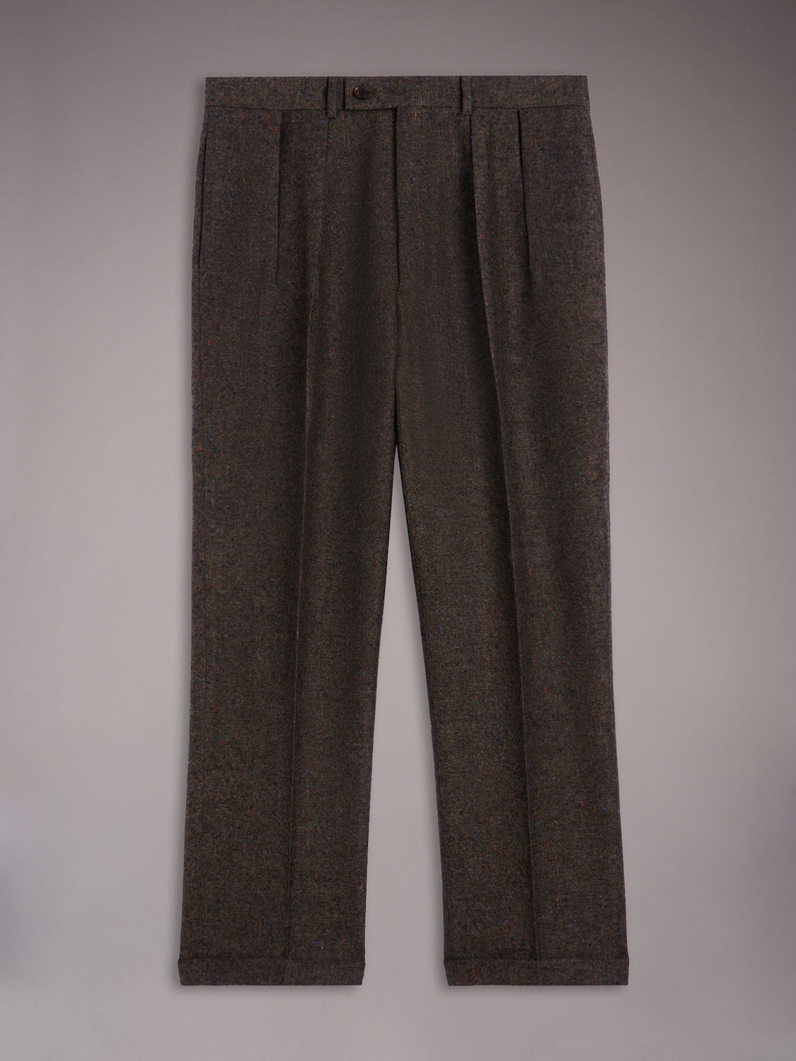 Pantalone a vita alta in lana verde