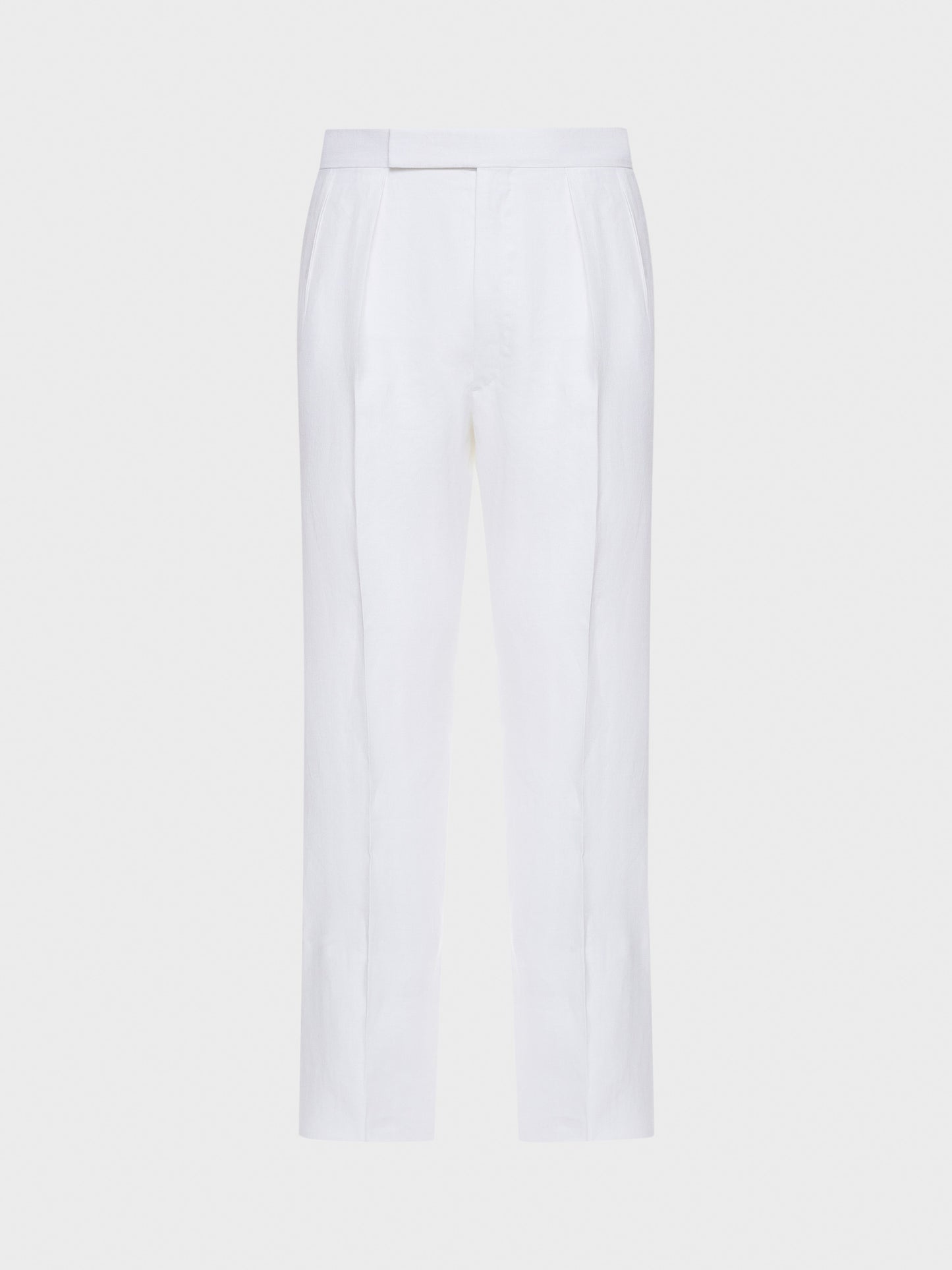Caruso Menswear Abbigliamento Uomo Pantalone in lino bianco still