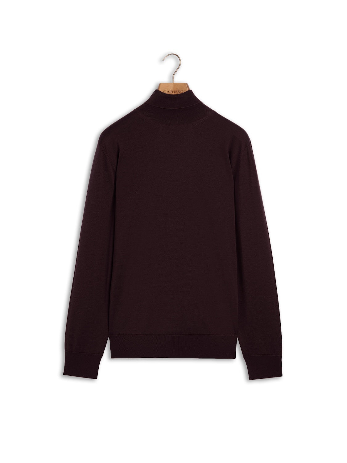 Dolcevita in lana, seta e cashmere bordeaux