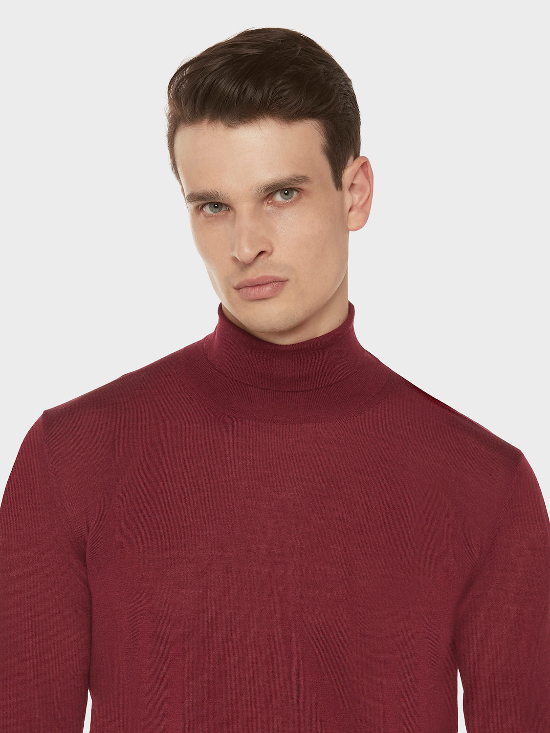 Caruso Menswear Abbigliamento Uomo Maglieria Dolcevita in lana, seta e cashmere rosso look 5