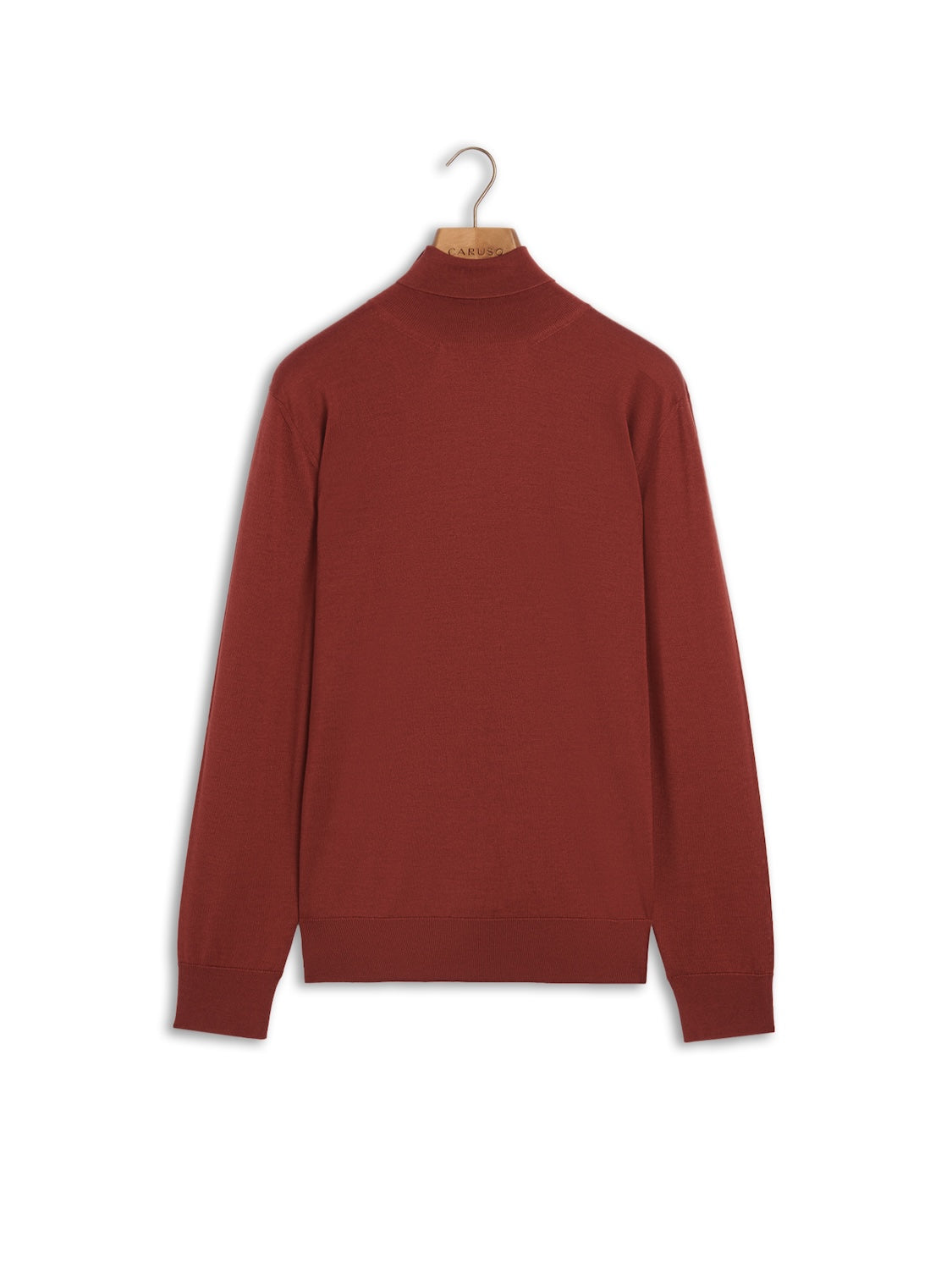 Dolcevita in lana, seta e cashmere rosso