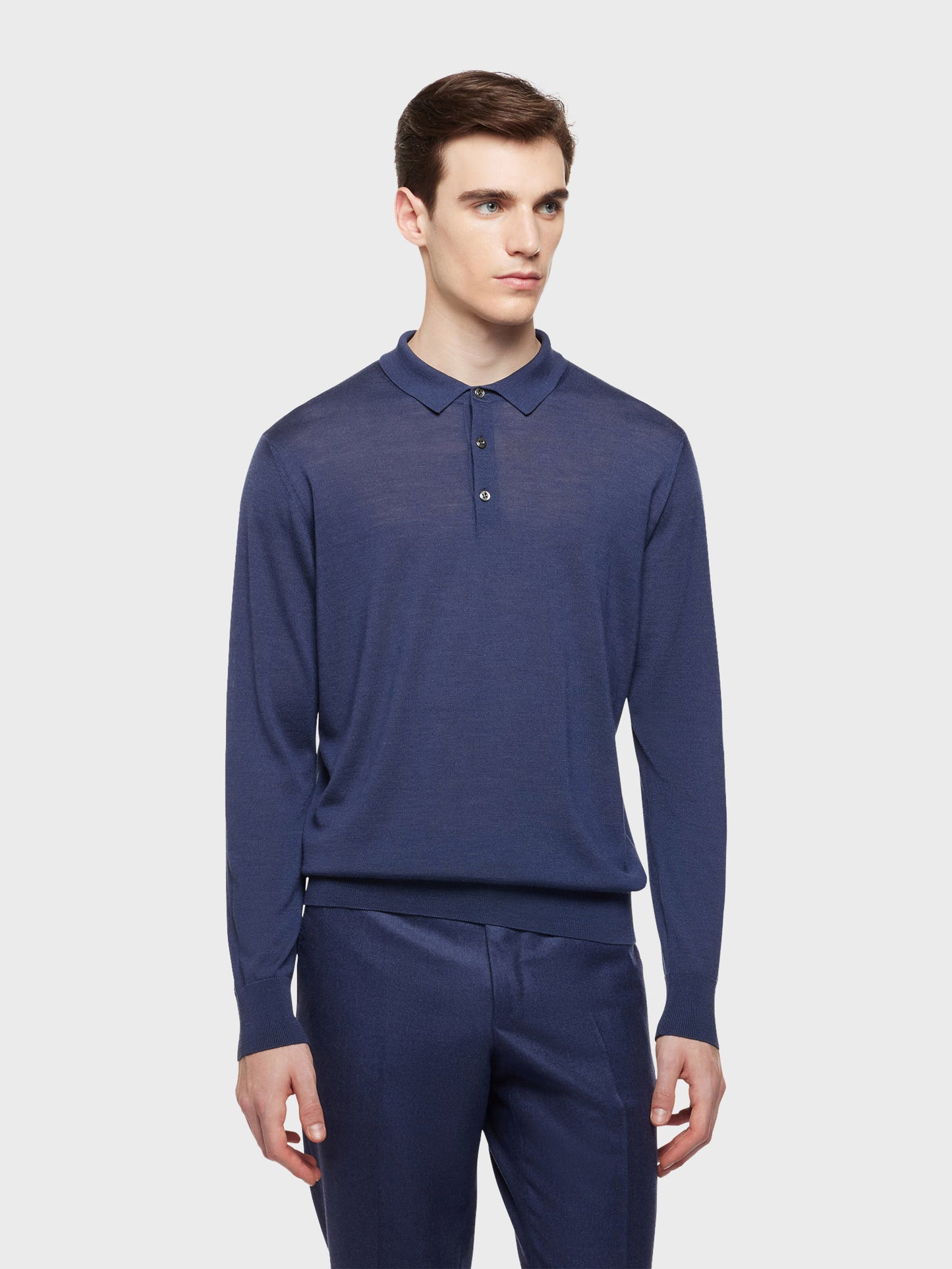 Navy blue polo shirt front hotsell