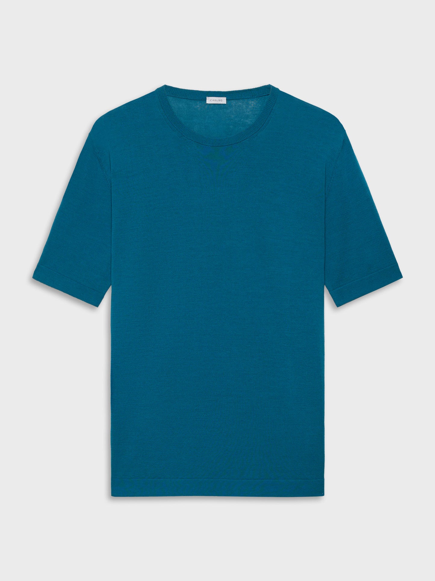 Maglia a maniche corte in cotone blu