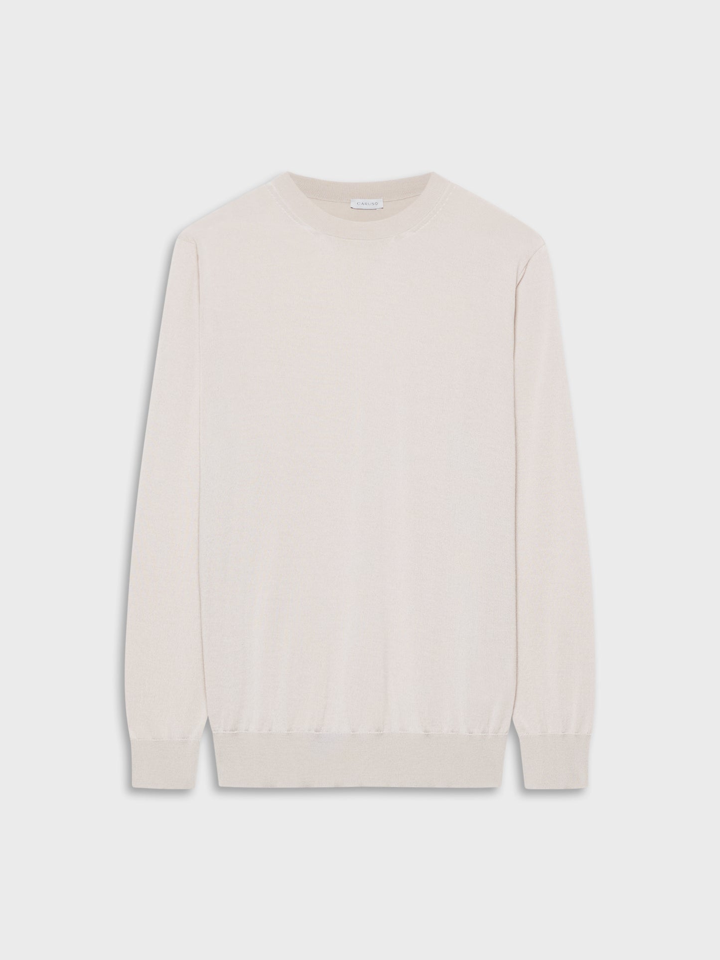 Caruso Menswear Abbigliamento Uomo Maglieria Maglia girocollo in lana, seta e cashmere rosa look 2