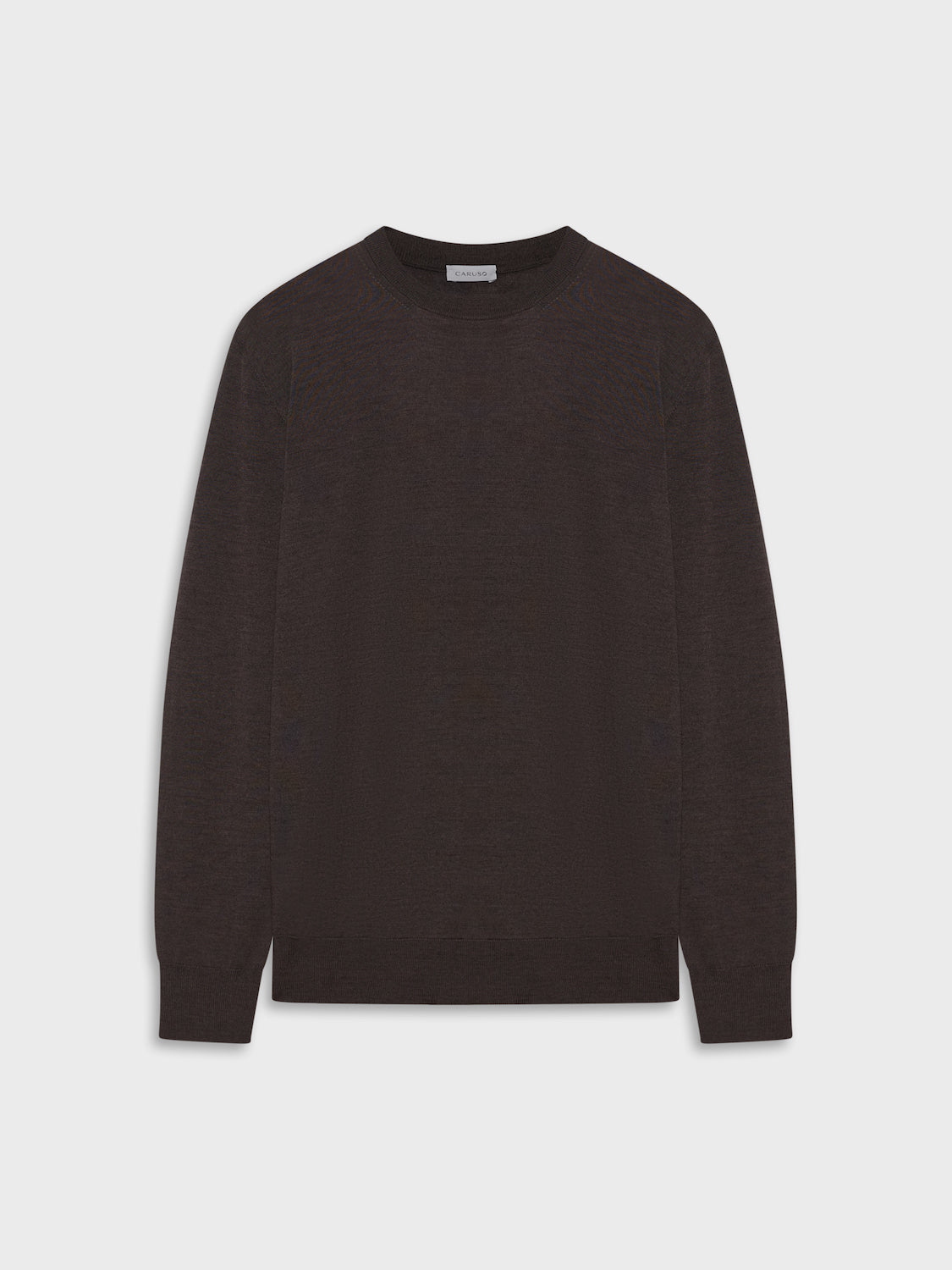 Caruso Menswear Abbigliamento Uomo Maglieria Maglia girocollo in lana, seta e cashmere marrone look 2