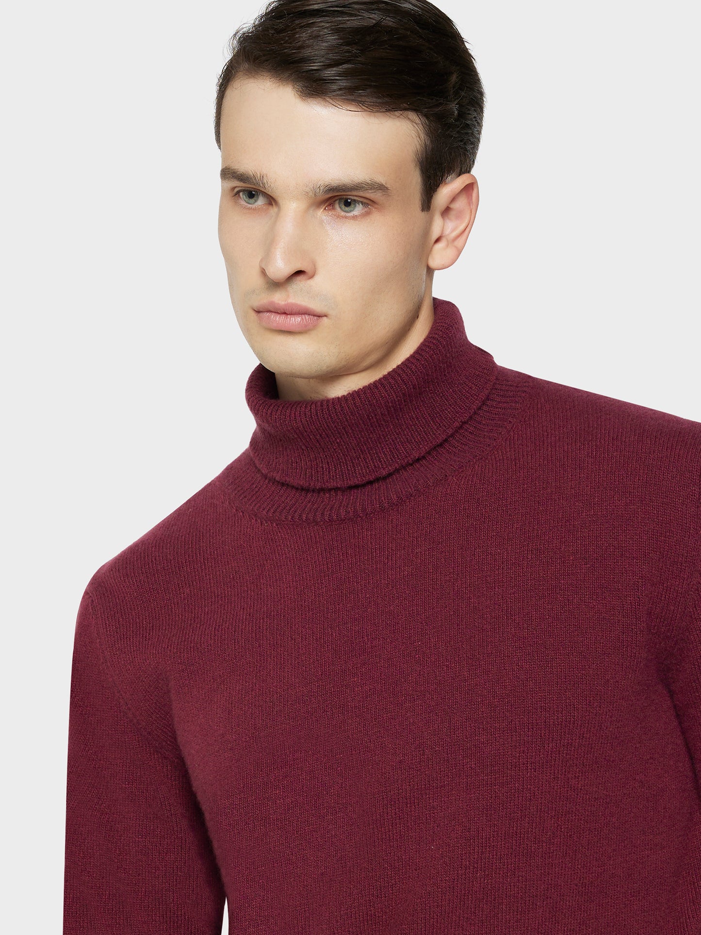 Caruso Menswear Abbigliamento Uomo Maglieria Dolcevita in lana babywool rosa look 5