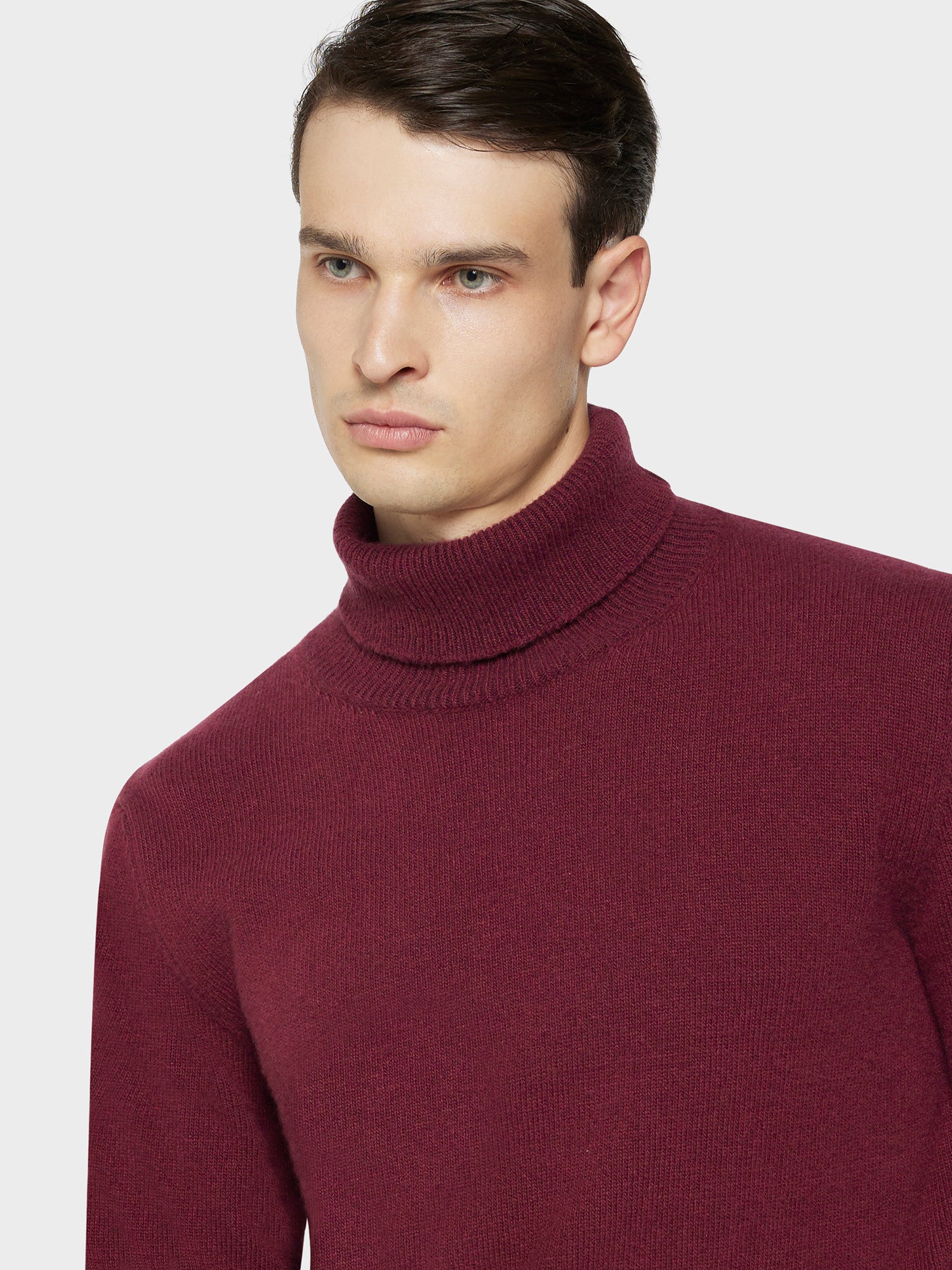 Caruso Menswear Abbigliamento Uomo Maglieria Dolcevita in lana babywool rosa look 5