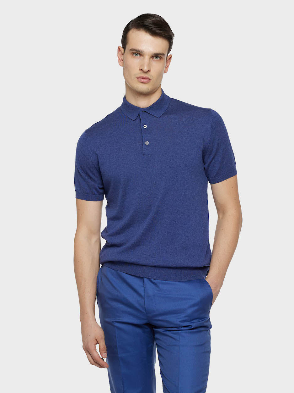 Blue Short-Sleeved Polo