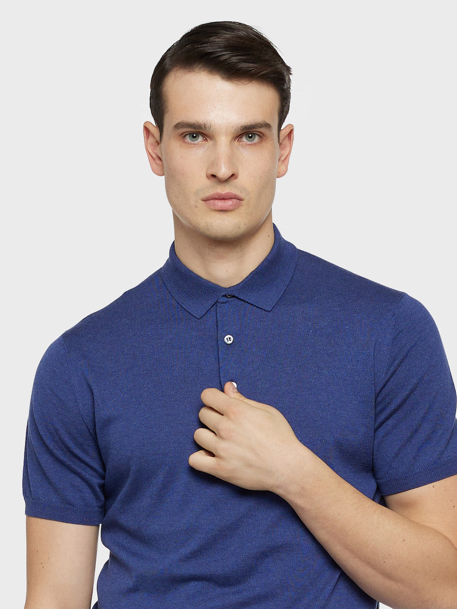 Blue Short-Sleeved Polo