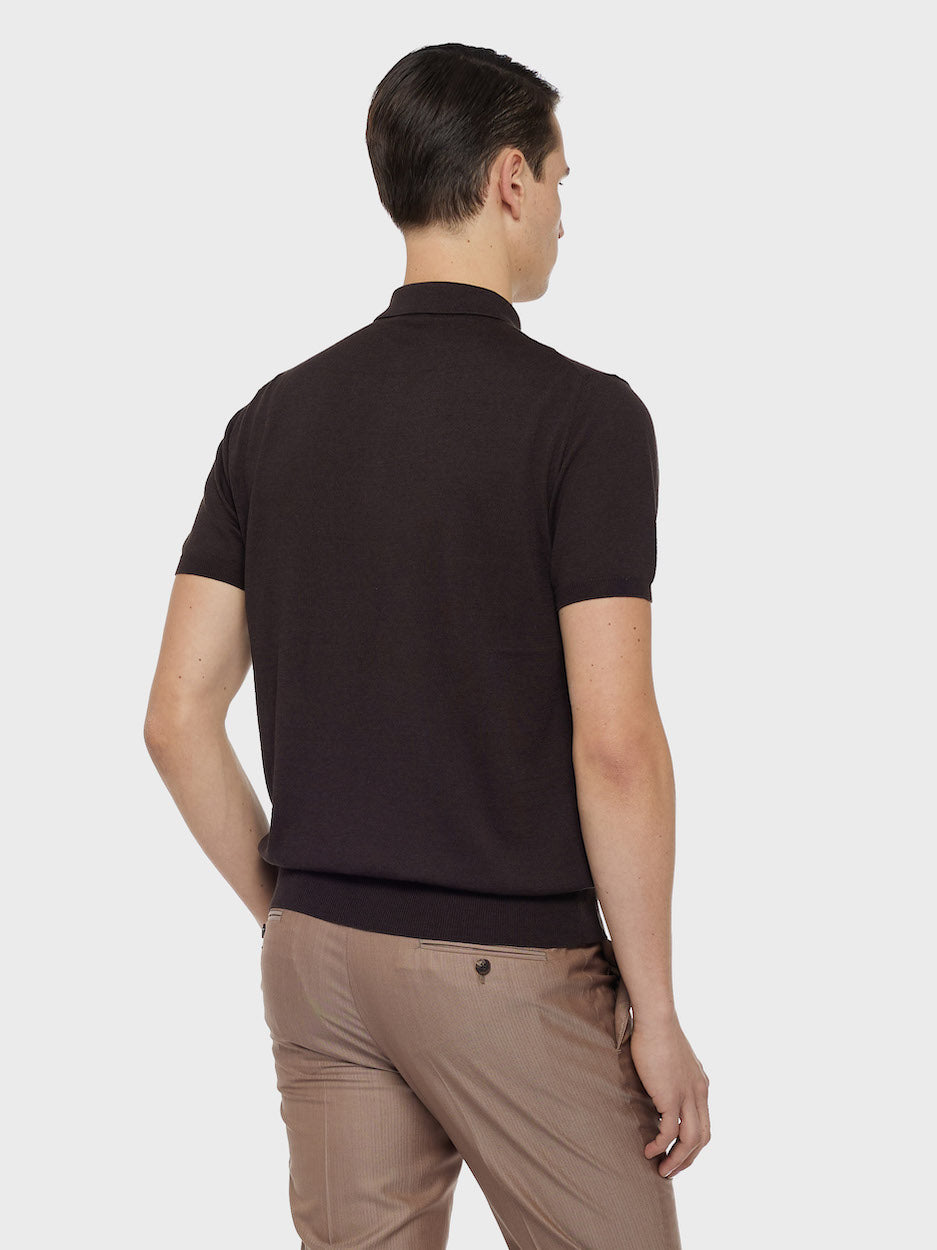 Brown Short-Sleeved Polo