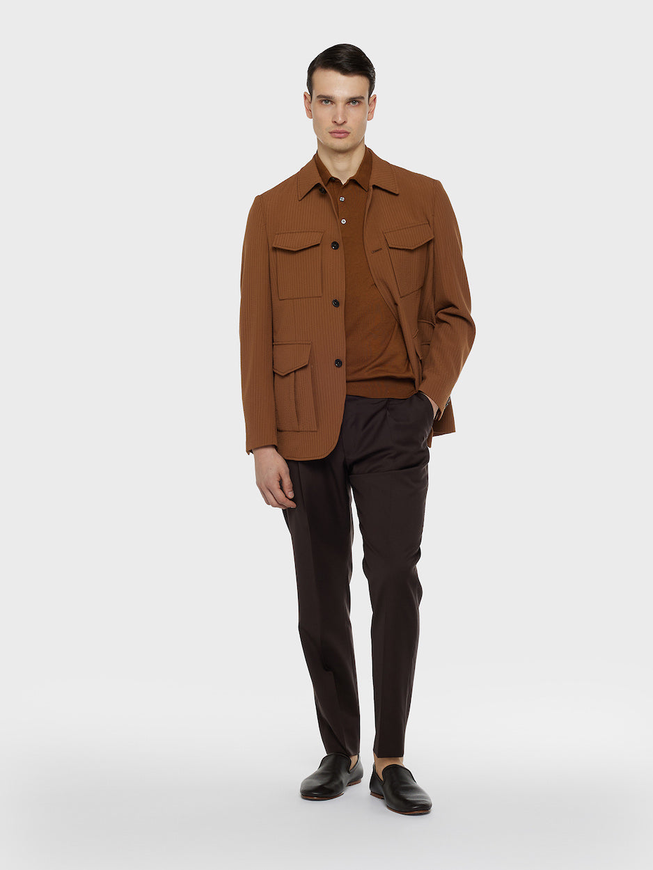 Polo a maniche corte marrone