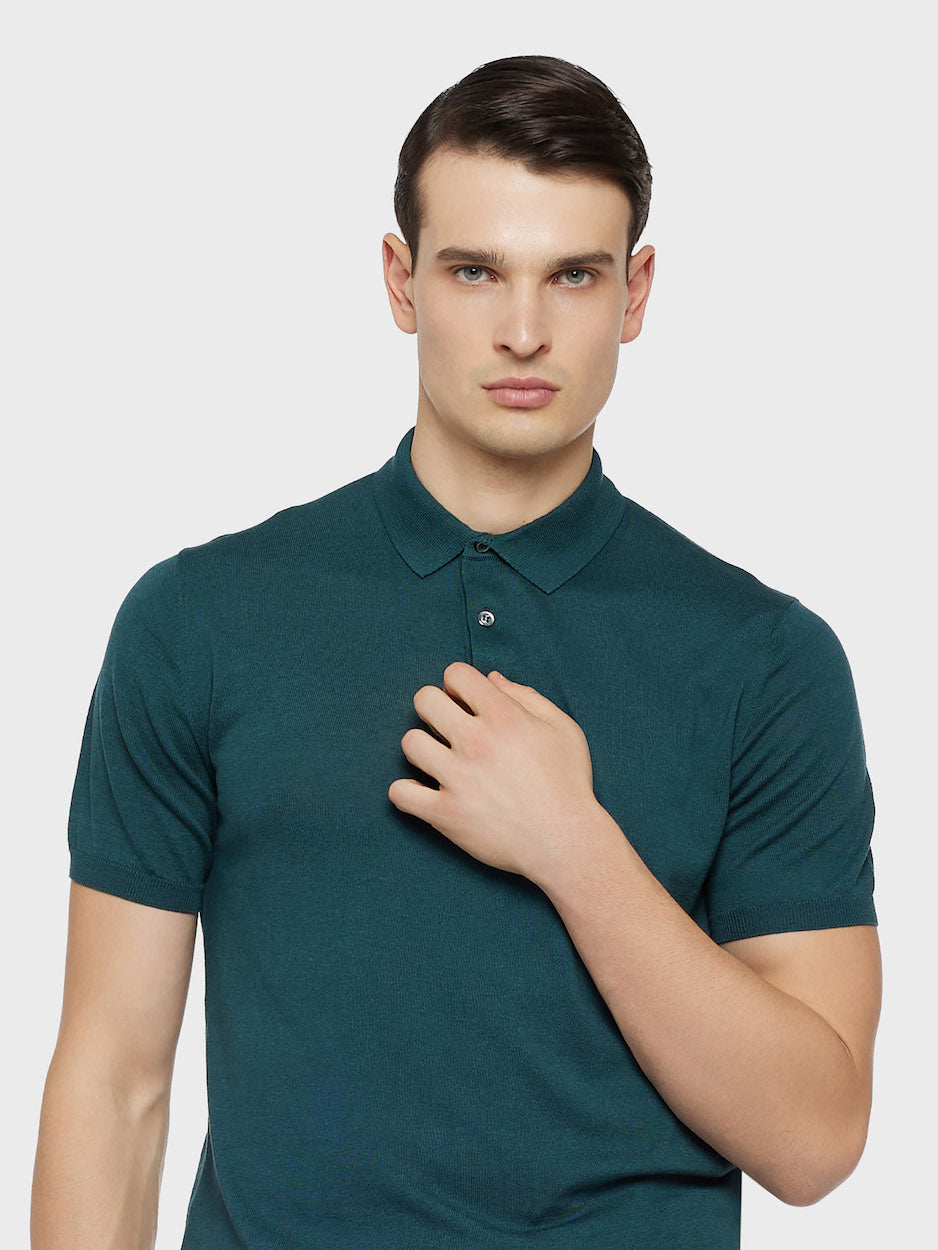 Brown Short-Sleeved Polo
