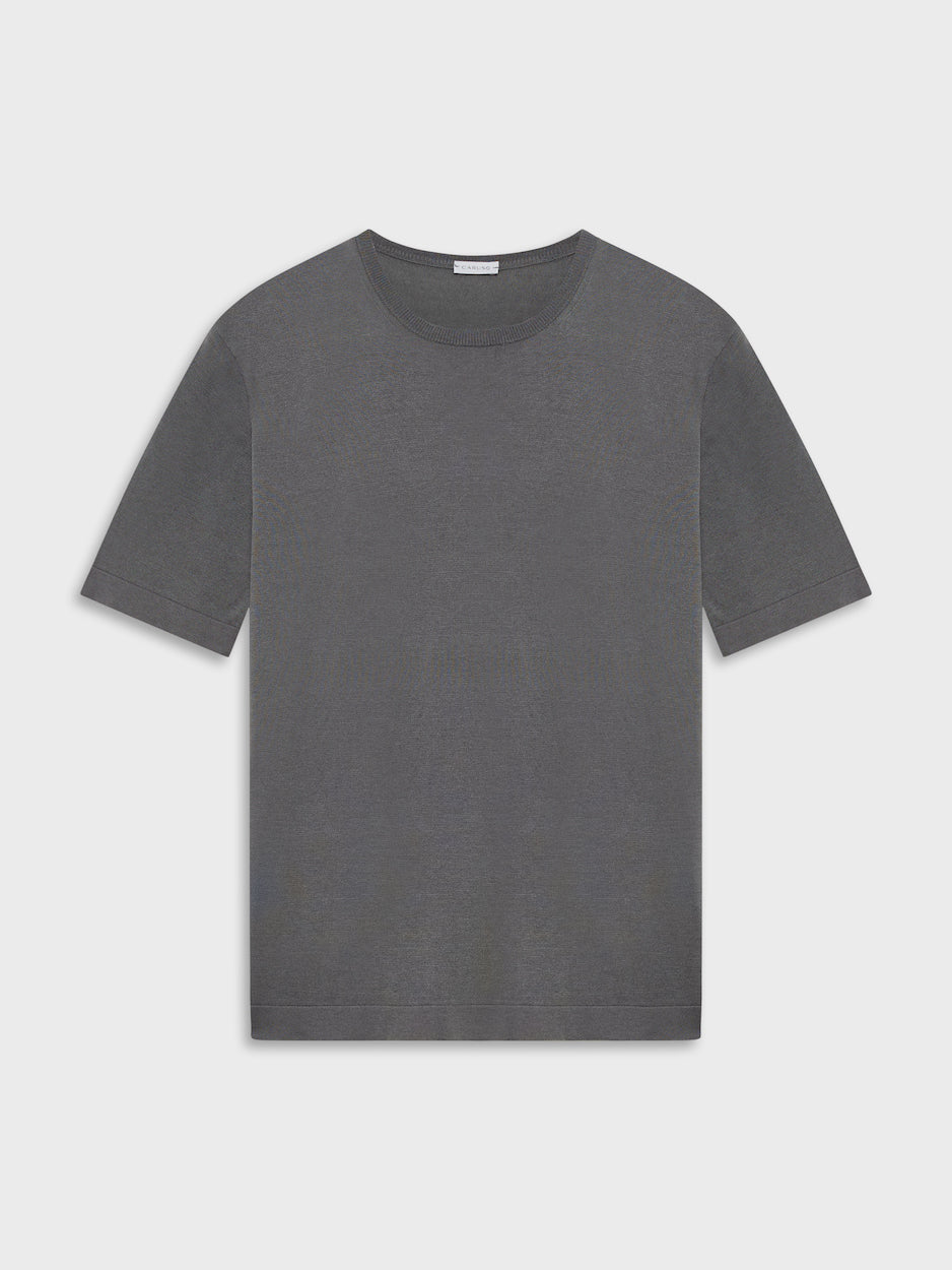 Cotton Knit T-Shirt Gray