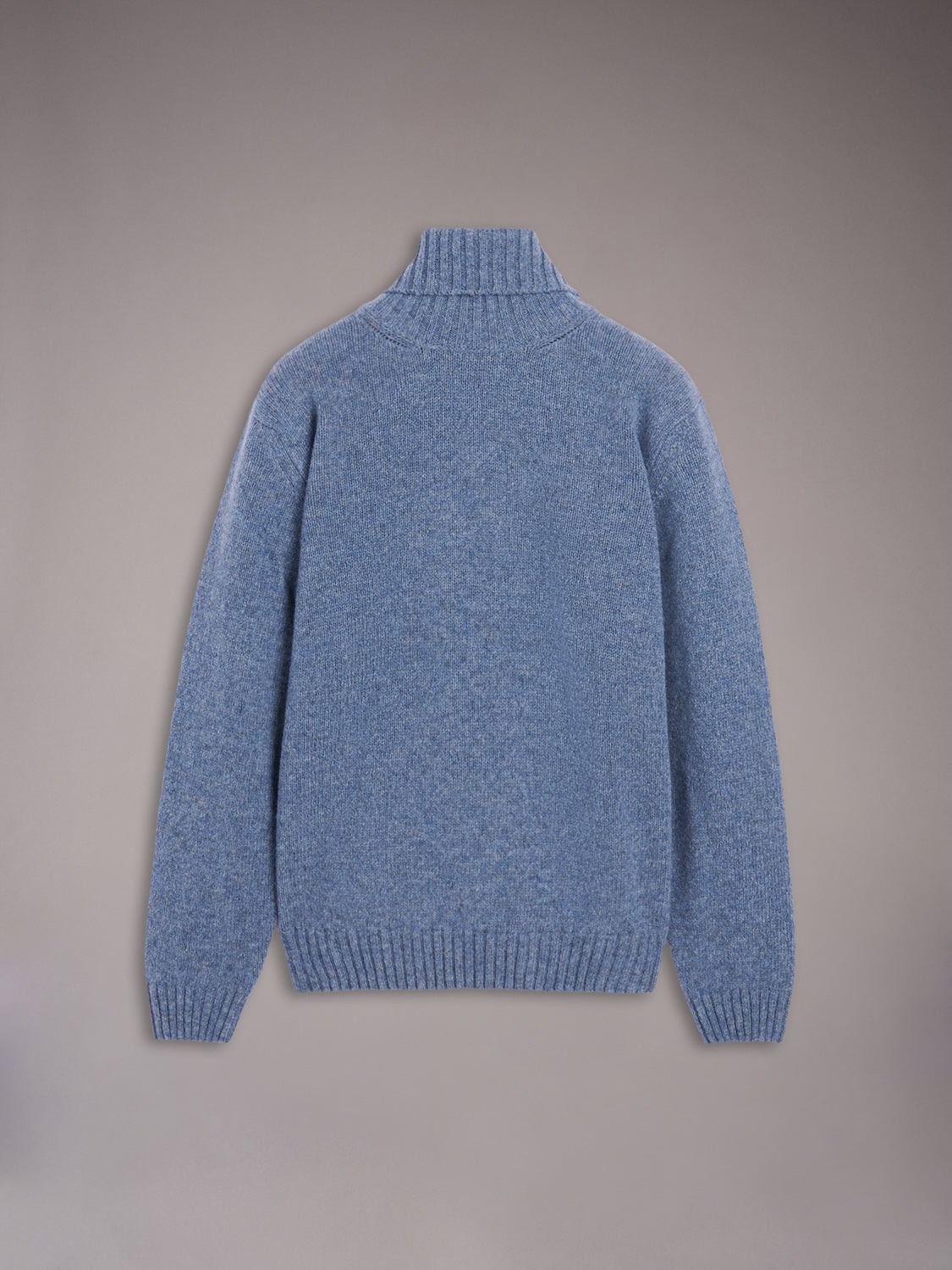 Turtleneck in blue Shetland wool