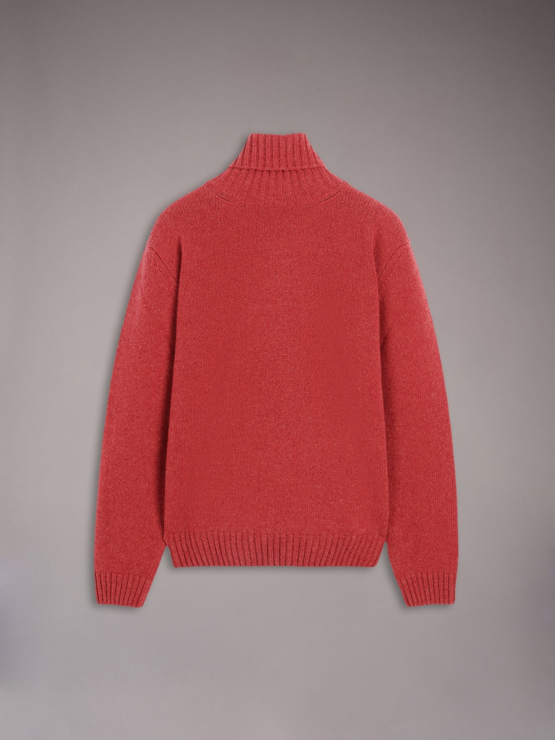 Turtleneck in burgundy Shetland wool