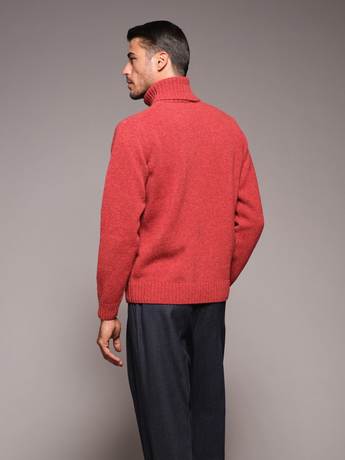 Dolcevita in lana Shetland rossa