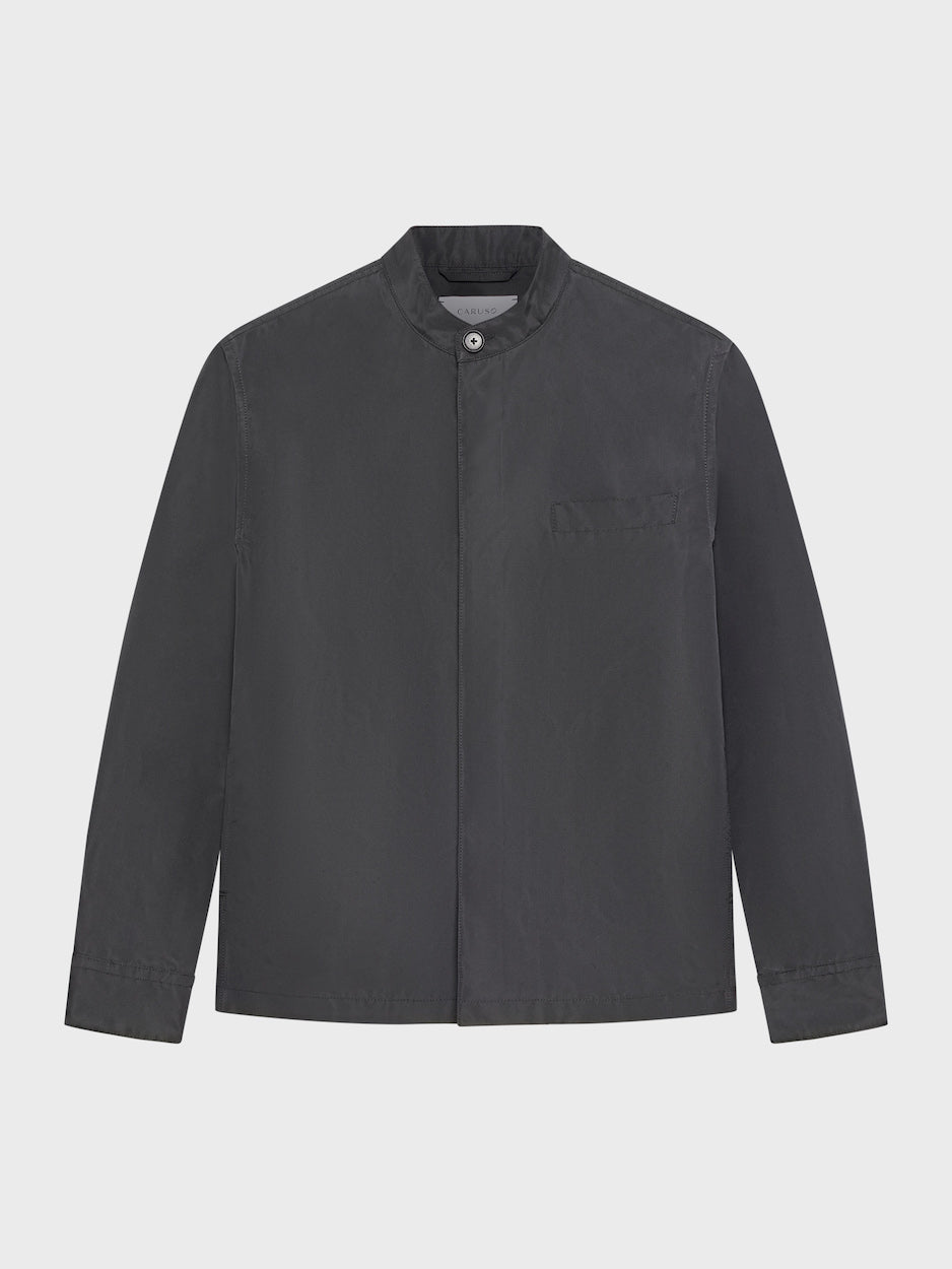 Gray Silk Overshirt