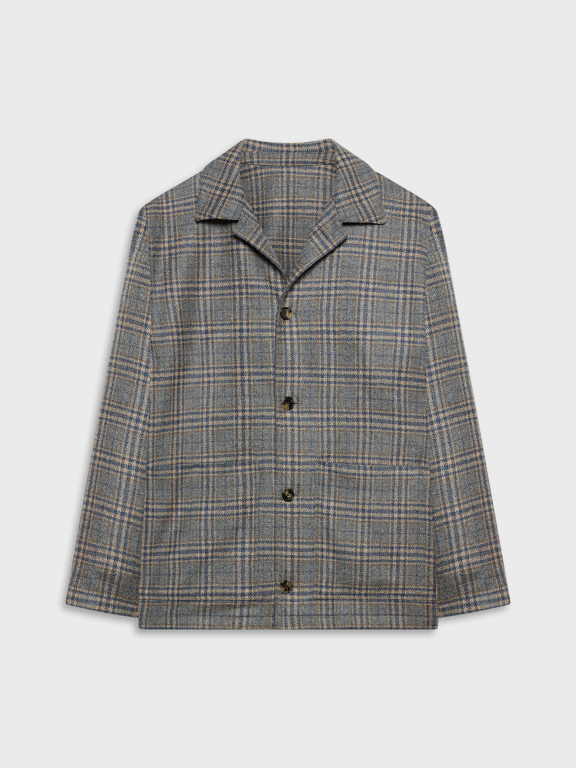 Caruso Menswear Abbigliamento Uomo Overshirt Overshirt in lana e cashmere check grigia look 3