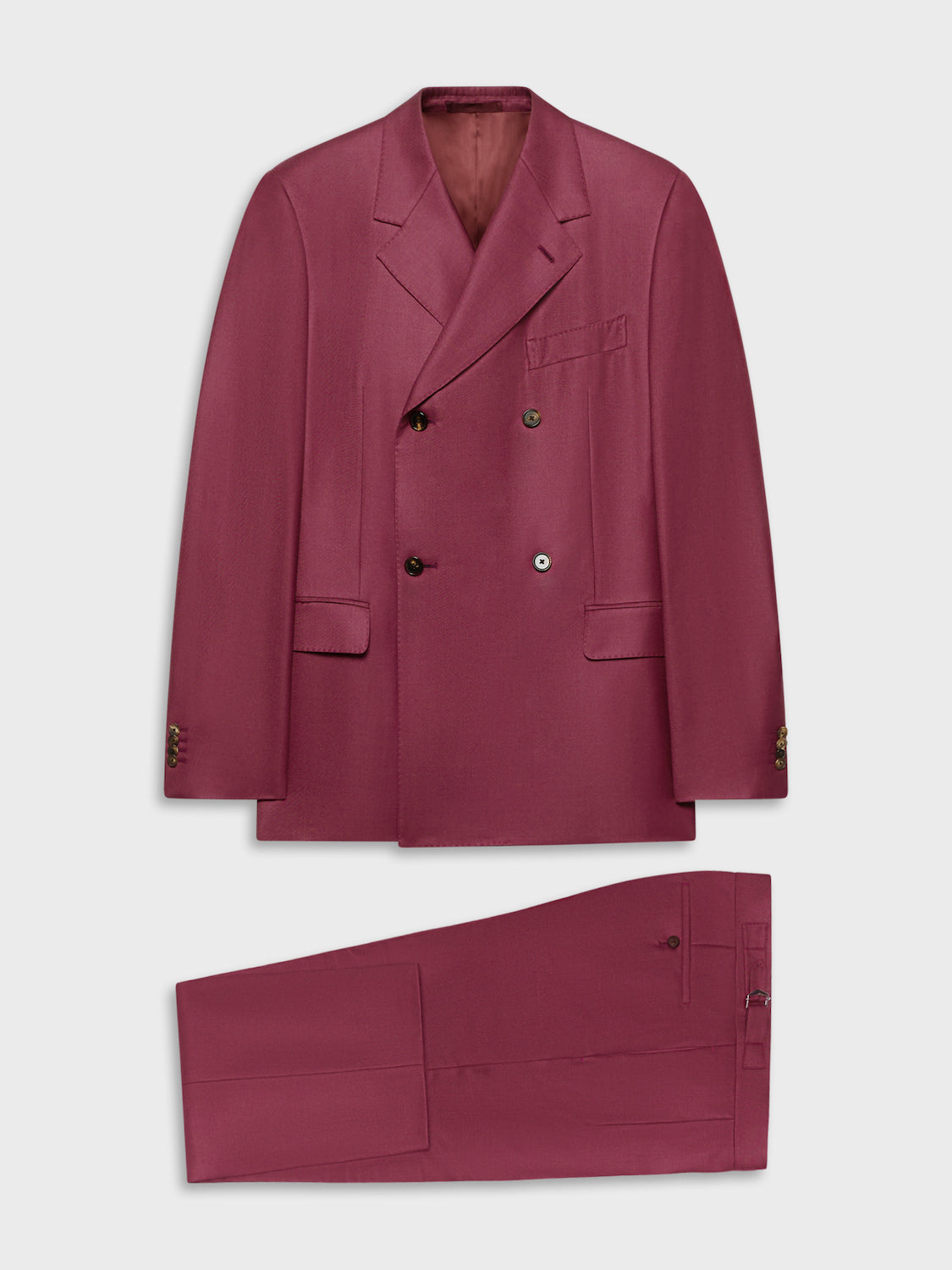 Caruso Menswear Abbigliamento Uomo Abiti Abito manon doppiopetto in cashmere e seta bordeaux look 2