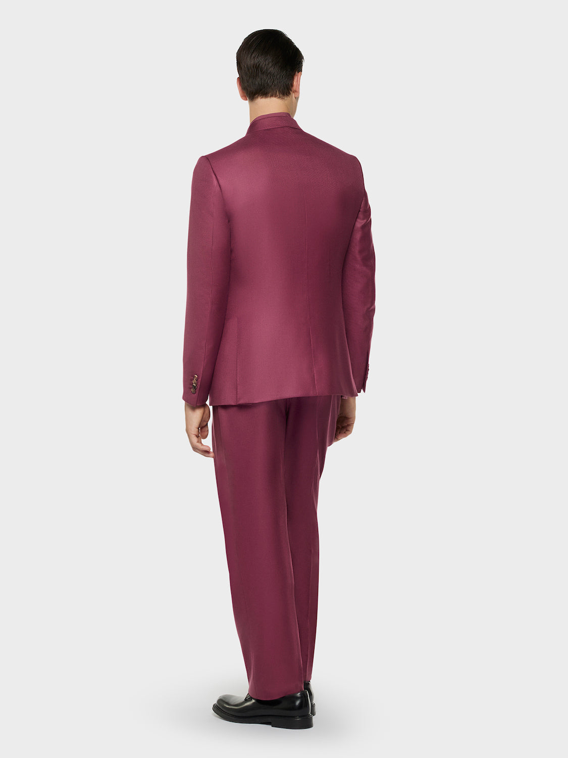 Caruso Menswear Abbigliamento Uomo Abiti Abito manon doppiopetto in cashmere e seta bordeaux look 3