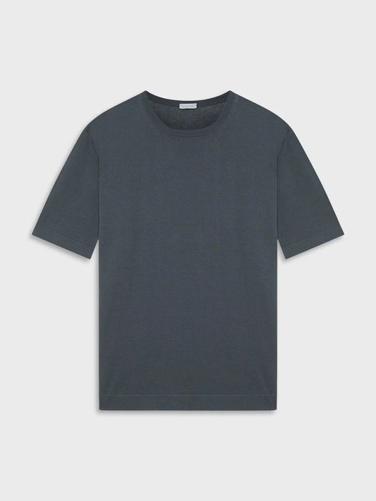 T-shirt a maniche corte in cotone grigio antracite