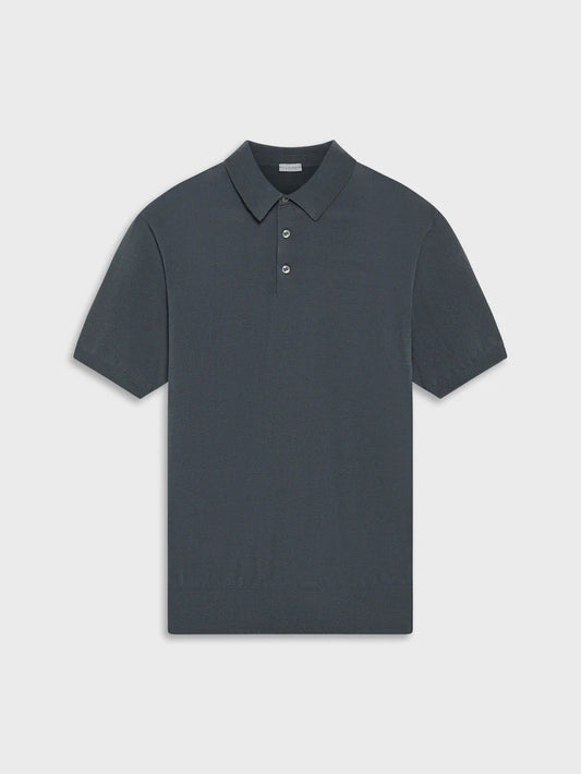 Polo in cotone grigio antracite