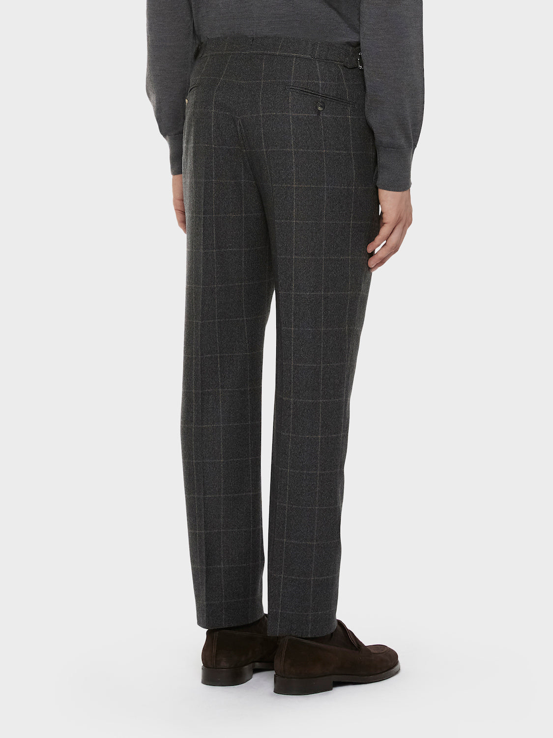 Caruso Menswear Abbigliamento Uomo Pantaloni Pantalone da giacca in lana 180s' principe di galles grigio look 4