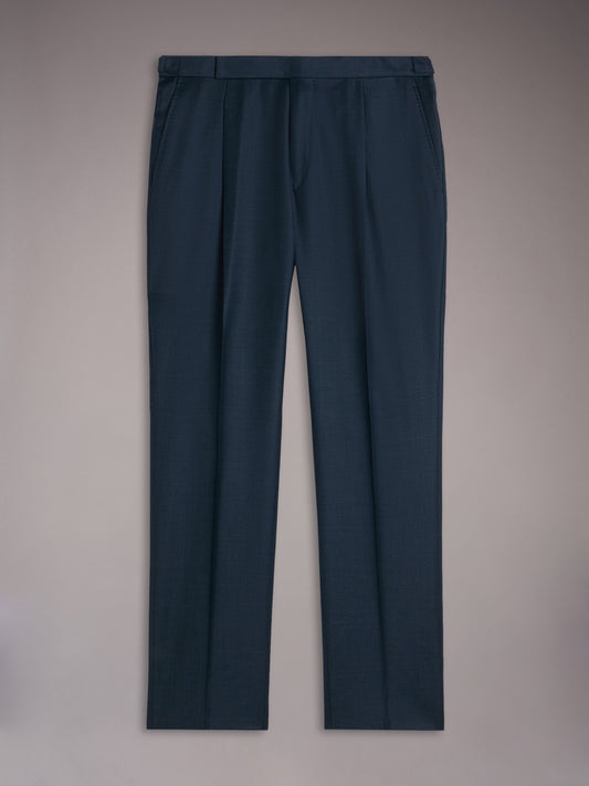 Regular-fit trousers in blue wool