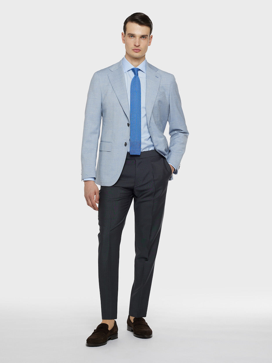 Gray Wool Mohair Trousers