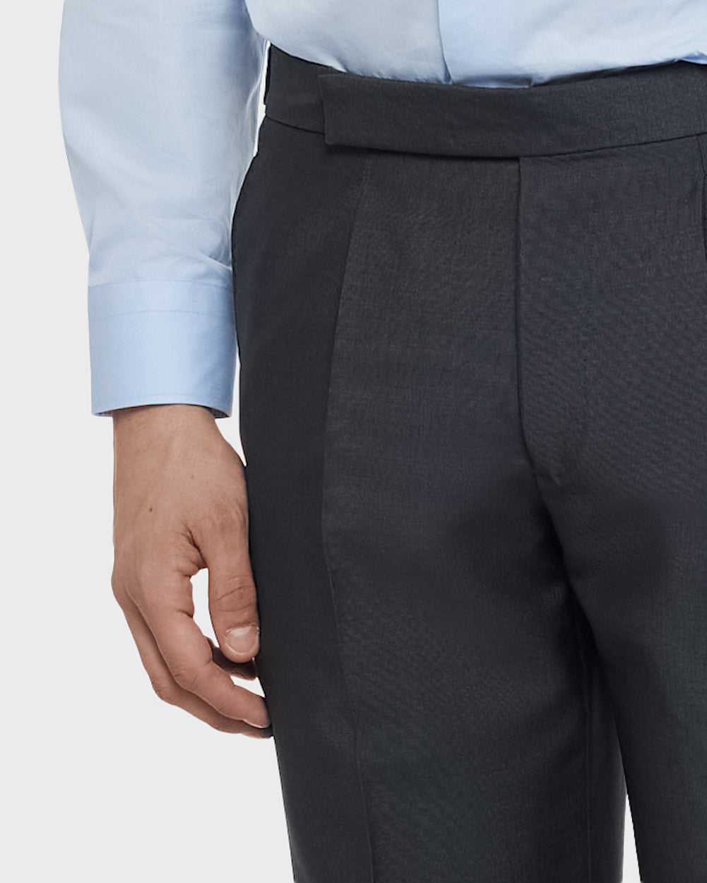 Gray Wool Mohair Trousers