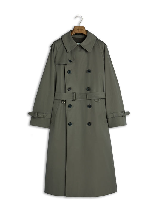 Sanyocoat x Caruso double-breasted trench coat in grey cotton 
