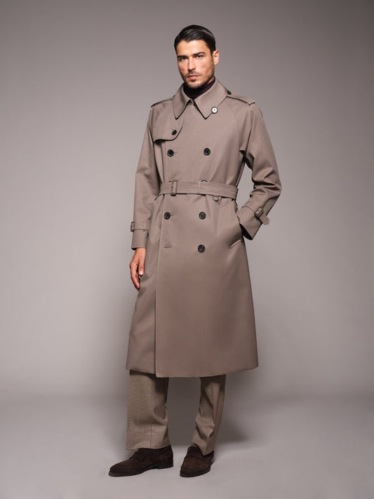 Trench doppiopetto grigio Sanyocoat x Caruso