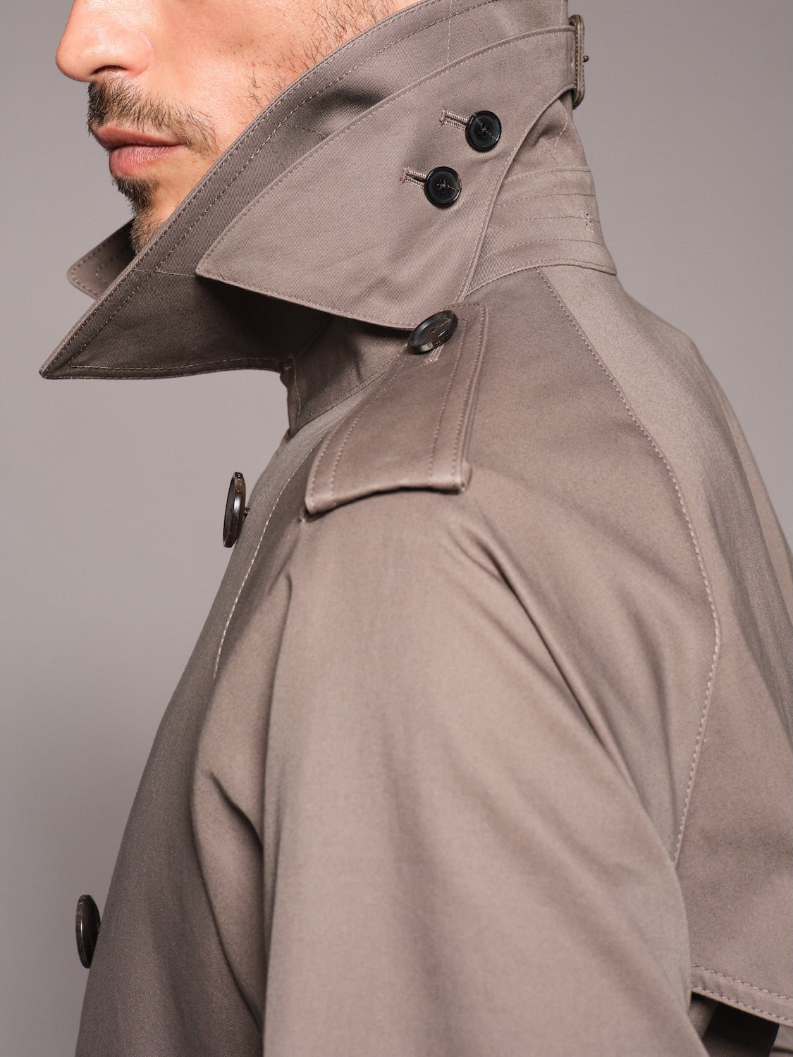Trench doppiopetto grigio Sanyocoat x Caruso