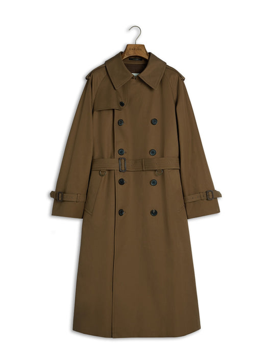 Sanyocoat x Caruso double-breasted trench coat in beige cotton 