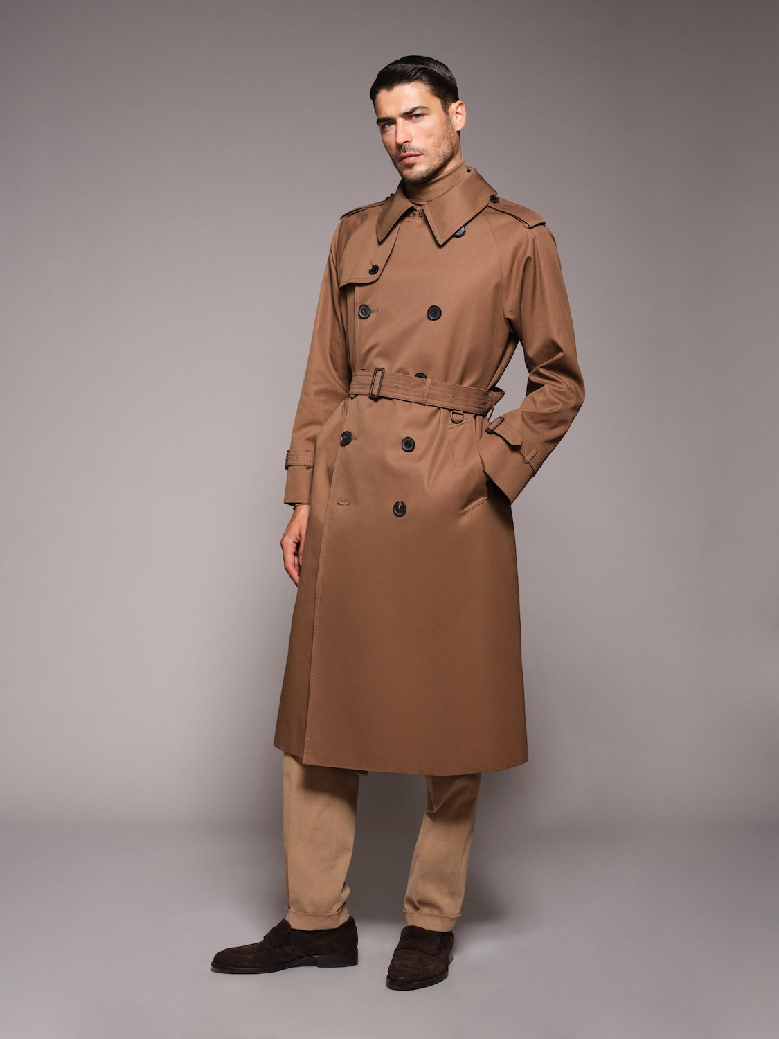 Trench doppiopetto marrone Sanyocoat x Caruso