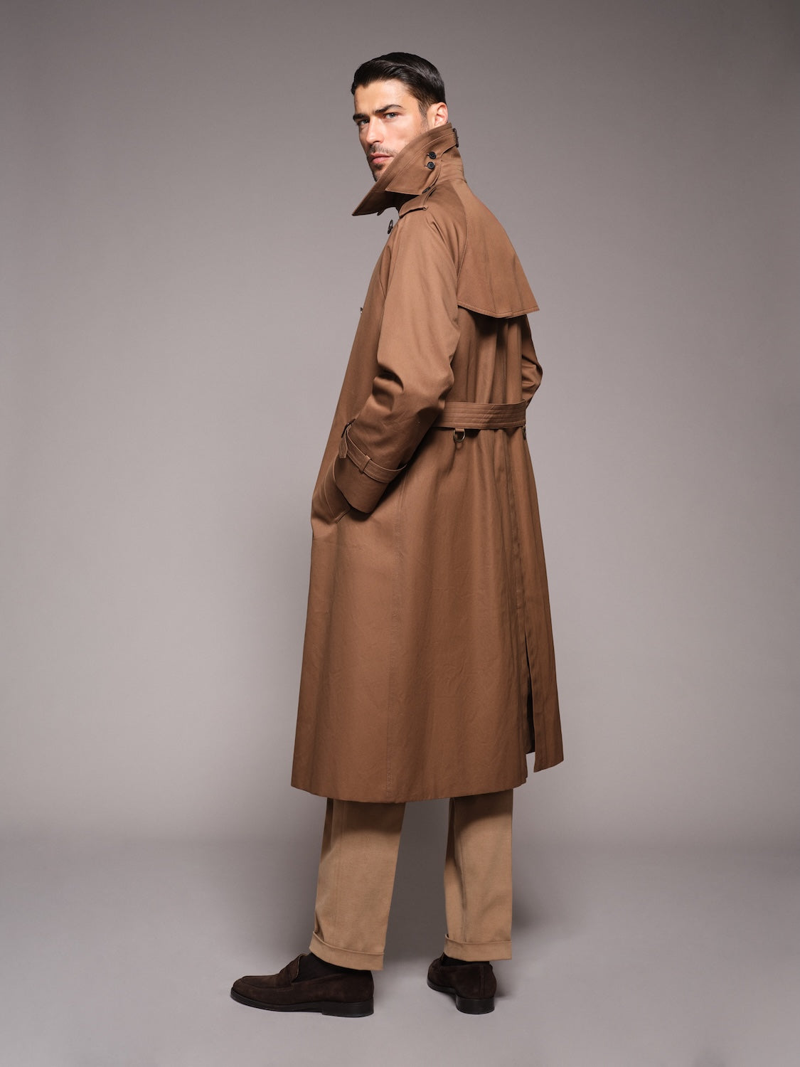 Trench doppiopetto marrone Sanyocoat x Caruso