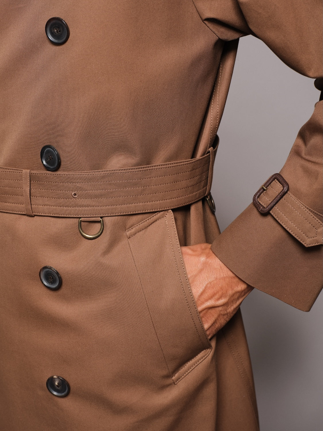 Trench doppiopetto marrone Sanyocoat x Caruso