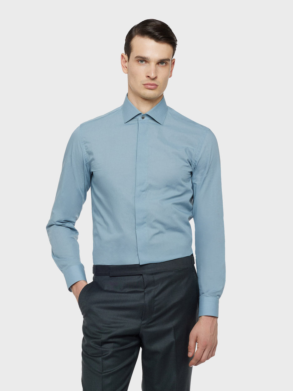Carmen Double-Breasted Suit Superfine 150's Wool Green | Caruso