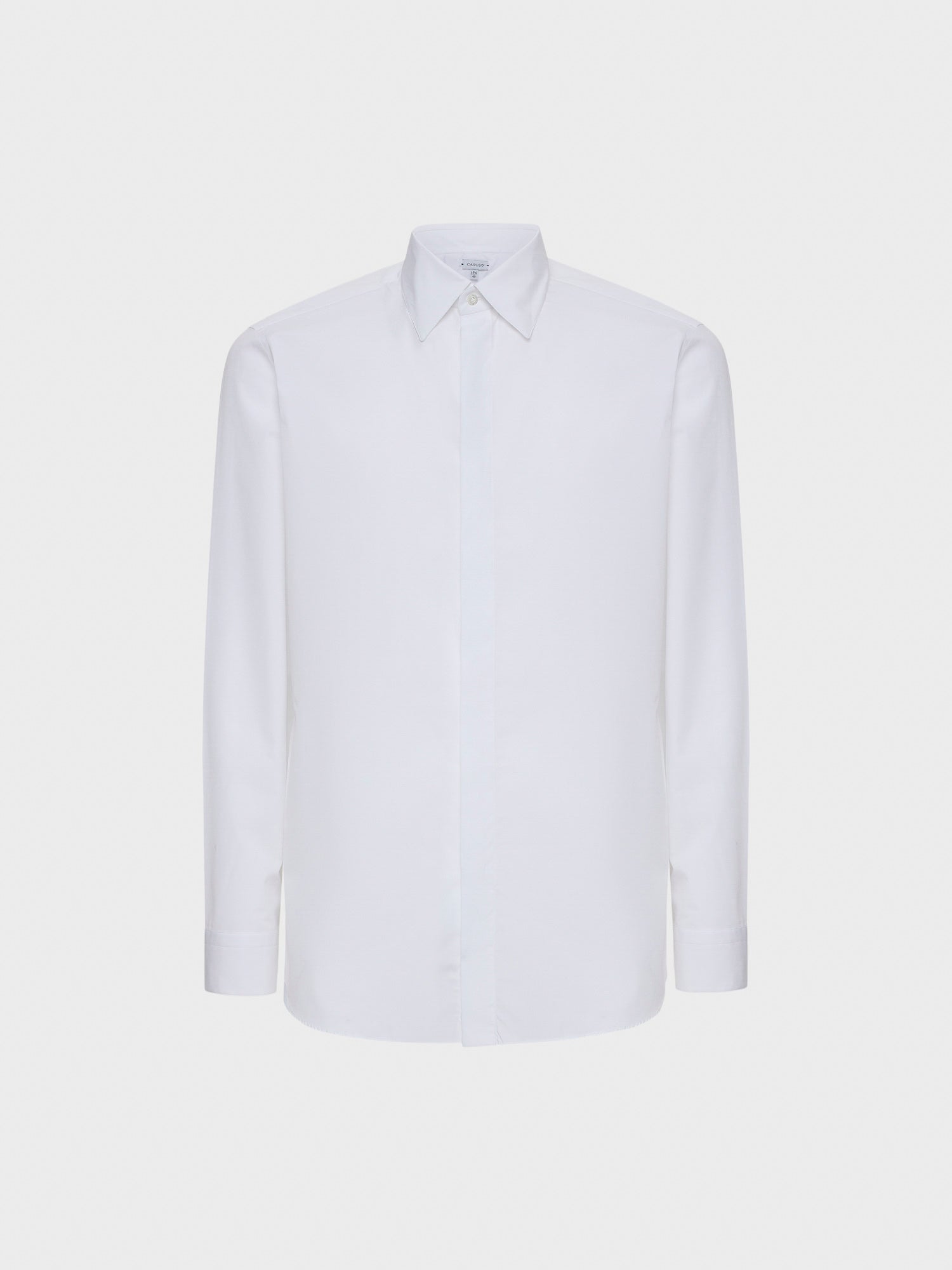 Caruso Menswear Abbigliamento Uomo Camicia slim in cotone bianco still