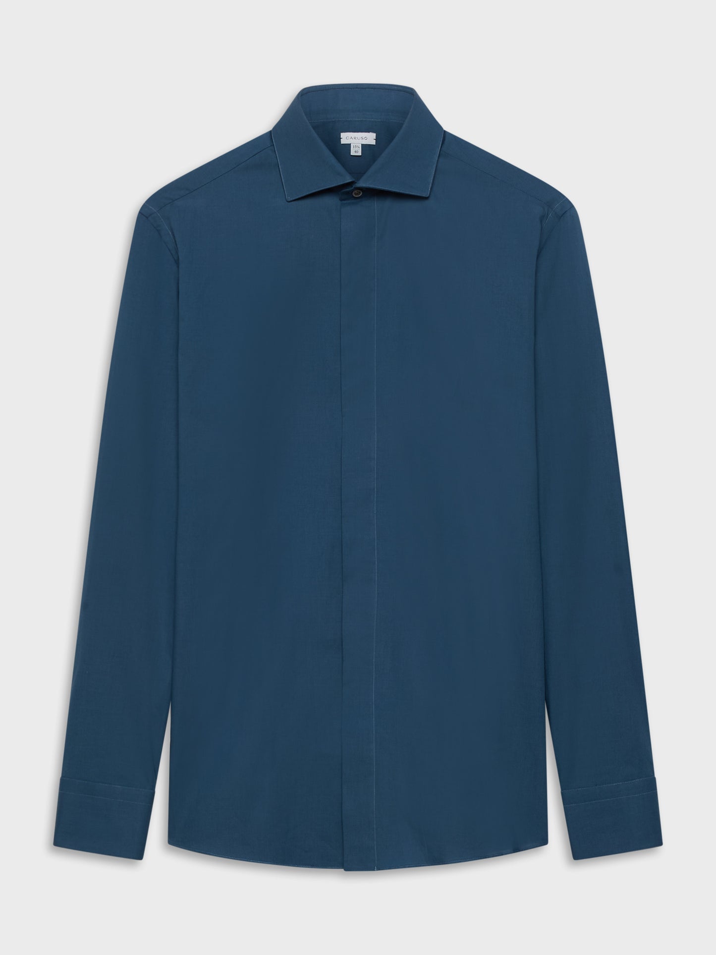 Light blue slim cotton shirt