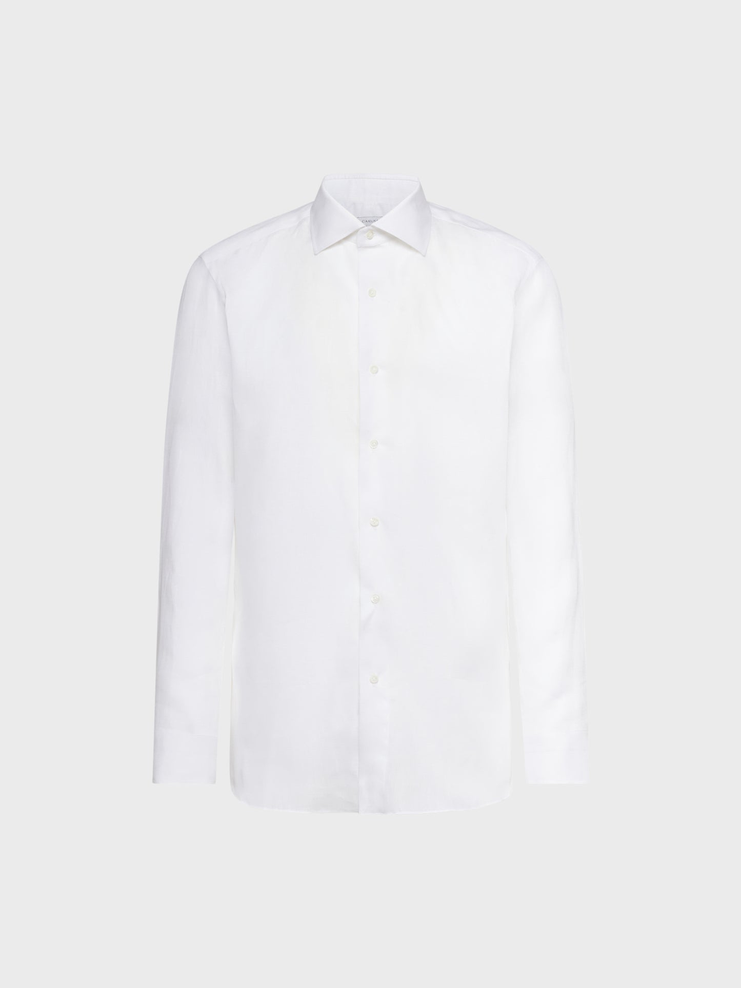 Slim fit white linen shirt