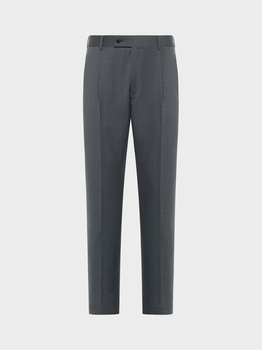 Caruso Menswear Abbigliamento Uomo Pantaloni regular fit in lana grigio still